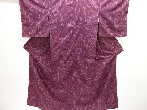 アンティーク　木目模様手織り紬着物